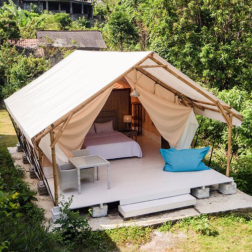 Bamboo tent for luxury camping